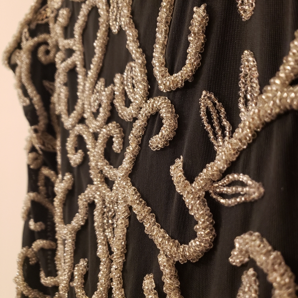 Karioli 1  Beaded Spaghetti Strap Crop Top Blouse